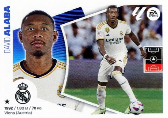 Real Madrid - #07 - ALABA - Panini Liga Este 2024/2025 - 1ª Edición - World Trading Cards - Tarjeta Fútbol - Cromo RAW