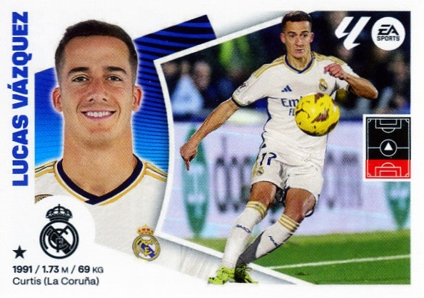Real Madrid - #09A - COLOCA - LUCAS VAZQUEZ - Panini Liga Este 2024/2025 - 1ª Edición - World Trading Cards - Tarjeta Fútbol - Cromo RAW