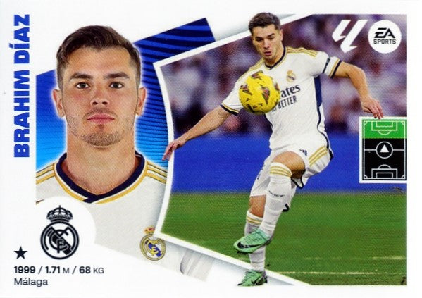 Real Madrid - #18 - BRAHIM - Panini Liga Este 2024/2025 - 1st Edition - World Trading Cards - Football Card - RAW Sticker