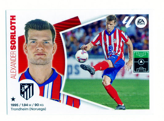 Atl. de Madrid - LATEST SIGNINGS - #30 - Sorloth - 2024/2025 - Panini Liga Este - 3rd Edition - World Trading Cards - Football Card - RAW Sticker