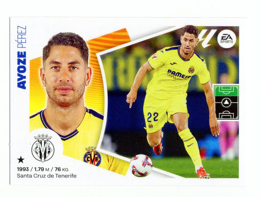 Villarreal - Ayoze - 2024/2025 - Panini Liga Este - LATEST SIGNINGS - #28 - 3rd Edition - World Trading Cards - Football Card - RAW Sticker