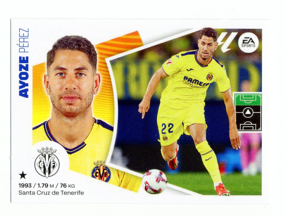 Villarreal - Ayoze - 2024/2025 - Panini Liga Este - ÚLTIMOS FICHAJES - #28- 3ª Edición - World Trading Cards - Tarjeta Fútbol - Cromo RAW