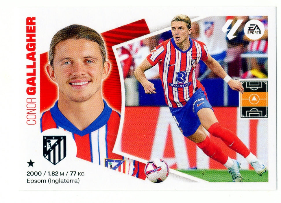 Atl. de Madrid - ÚLTIMOS FICHAJES - #36 - Gallagher - 2024/2025 - Panini Liga Este - 3ª Edición - World Trading Cards - Tarjeta Fútbol - Cromo RAW