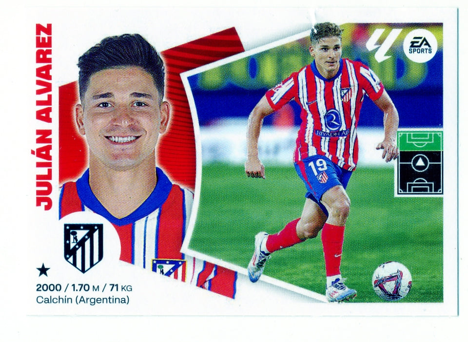 Atl. de Madrid - ÚLTIMOS FICHAJES - #39 - Julián Álvarez - 2024/2025 - Panini Liga Este - 3ª Edición - World Trading Cards - Tarjeta Fútbol - Cromo RAW