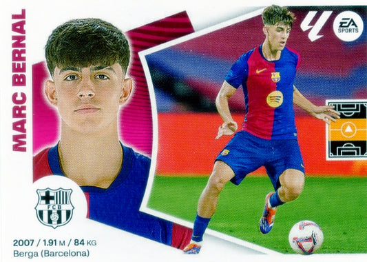 Barcelona - #16 BIS - COLOCA - MARC BERNAL - Panini Liga Este 2024/2025 - 3rd Edition - World Trading Cards - Football Card - RAW Sticker