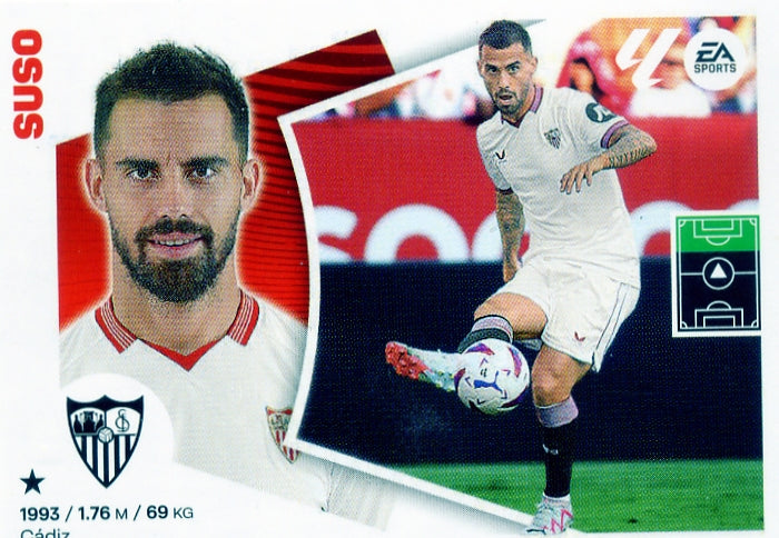 Sevilla - #17 BIS - Suso - 2024/2025 - Panini Liga Este - 4th Edition - World Trading Cards - Football Card - RAW Sticker