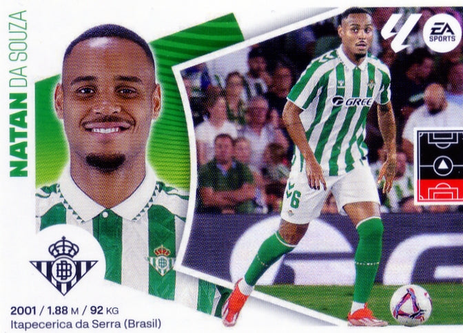 Betis - #8 BIS - Natan - 2024/2025 - Panini Liga Este - 4ª Edición - World Trading Cards - Tarjeta Fútbol - Cromo RAW