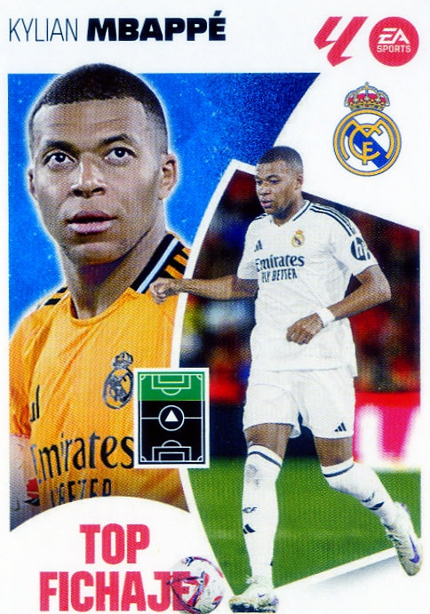 Real Madrid - TOP SIGNING - #69 - MBAPPÉ - Panini Liga Este 2024/2025 - 4th Edition - World Trading Cards - Football Card - RAW Sticker