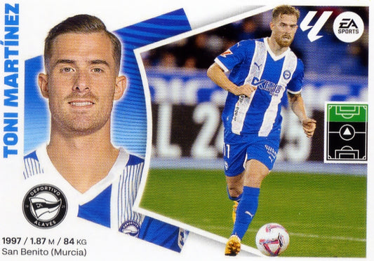Alavés - LATEST SIGNINGS - #46 - Toni Martínez - Panini Liga Este 2024/2025 - 4th Edition - World Trading Cards - Football Card - RAW Sticker