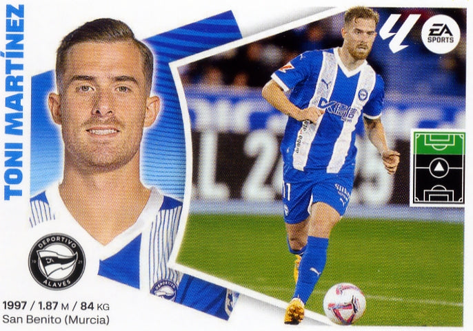 Alavés - ÚLTIMOS FICHAJES - #46 - Toni Martínez - Panini Liga Este 2024/2025 - 4ª Edición - World Trading Cards - Tarjeta Fútbol - Cromo RAW