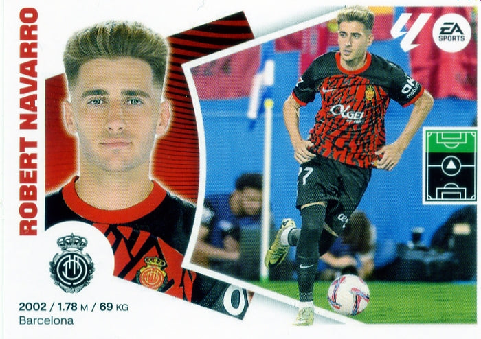 Mallorca - ÚLTIMOS FICHAJES - #45 - Robert Navarro - 2024/2025 - Panini Liga Este - 4ª Edición - World Trading Cards - Tarjeta Fútbol - Cromo RAW
