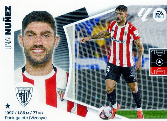 Athletic Club - LATEST SIGNINGS - #50 - NÚÑEZ - Panini Liga Este 2024/2025 - 2nd Edition - World Trading Cards - Soccer Card - RAW Sticker