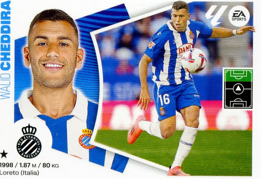 Espanyol - LATEST SIGNINGS - #52 - Cheddira - 2024/2025 - Panini Liga Este - 4th Edition - World Trading Cards - Football Card - RAW Sticker