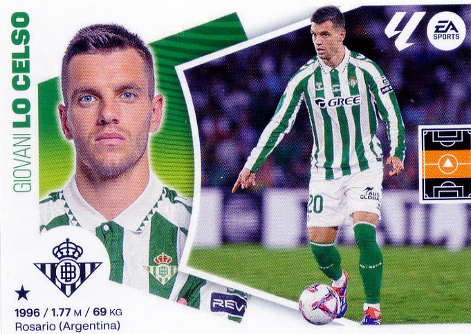 Betis - ÚLTIMOS FICHAJES - #65 - Lo Celso - 2024/2025 - Panini Liga Este - 4ª Edición - World Trading Cards - Tarjeta Fútbol - Cromo RAW