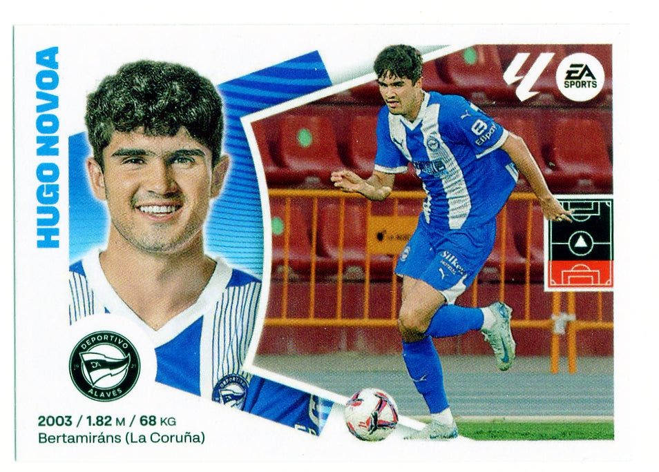 Alavés  - #05 - Hugo Novoa - Panini Liga Este 2024/2025 - 1ª Edición - World Trading Cards - Tarjeta Fútbol - Cromo Raw