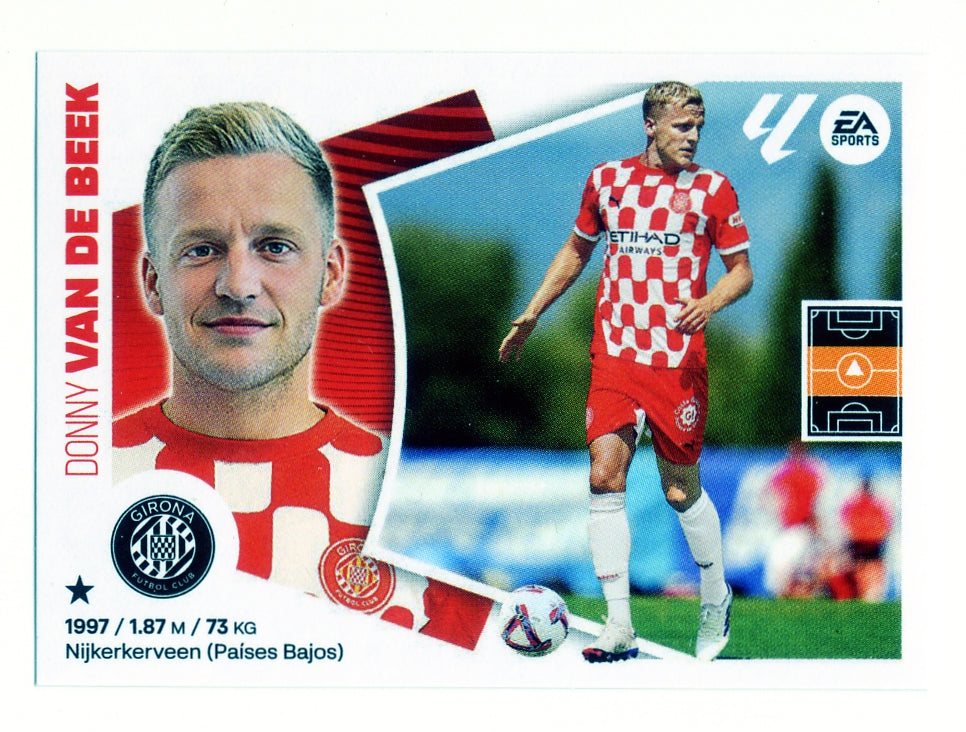 Girona - LATEST SIGNINGS - #6 - Van de Beek - 2024/2025 - Panini Liga Este - 2nd Edition - World Trading Cards - Football Card - RAW Sticker