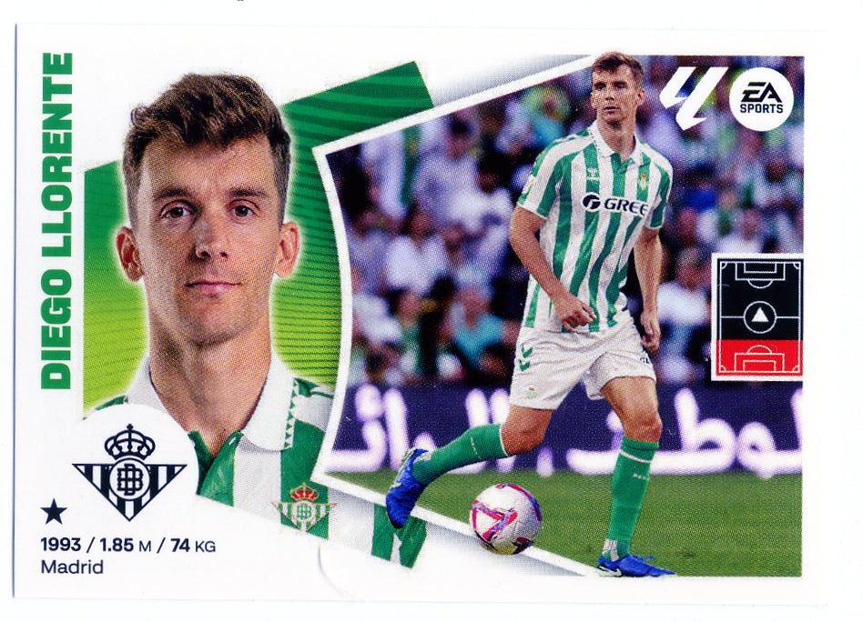 Betis - ÚLTIMOS FICHAJES - #11 - Diego Llorente - 2024/2025 - Panini Liga Este - 2ª Edición - World Trading Cards - Tarjeta Fútbol - Cromo RAW