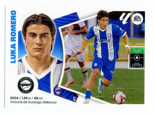 Alavés - LATEST SIGNINGS - #12 - Luka Romero - Panini Liga Este 2024/2025 - 4th Edition - World Trading Cards - Soccer Card - RAW Sticker