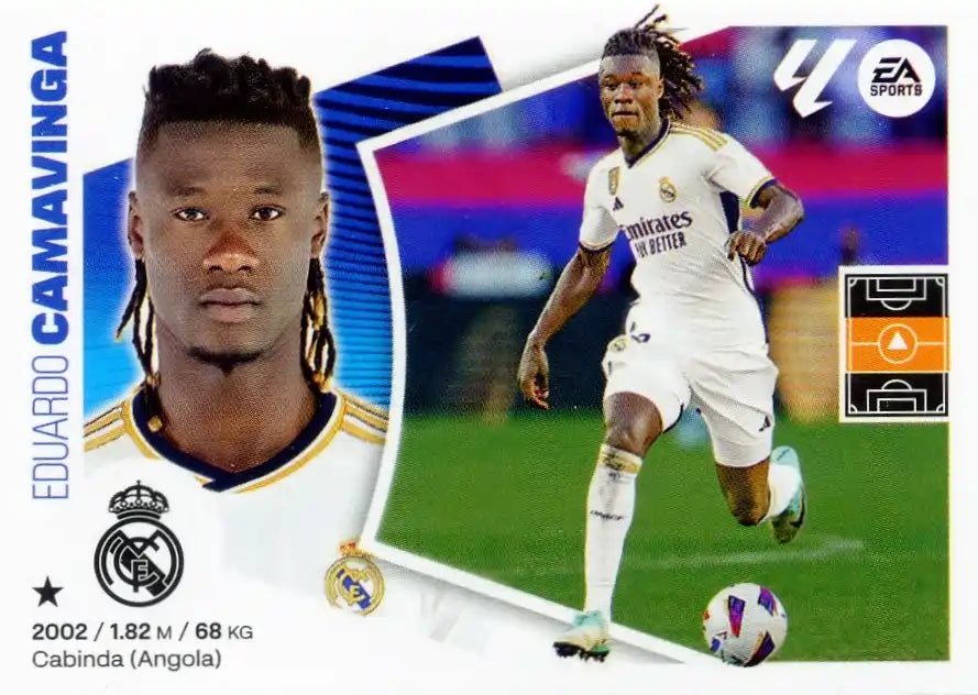 Liga Este-2024-25-Panini-Cromo Trading Card Fútbol- Camavinga- Real Madrid -12-Básico