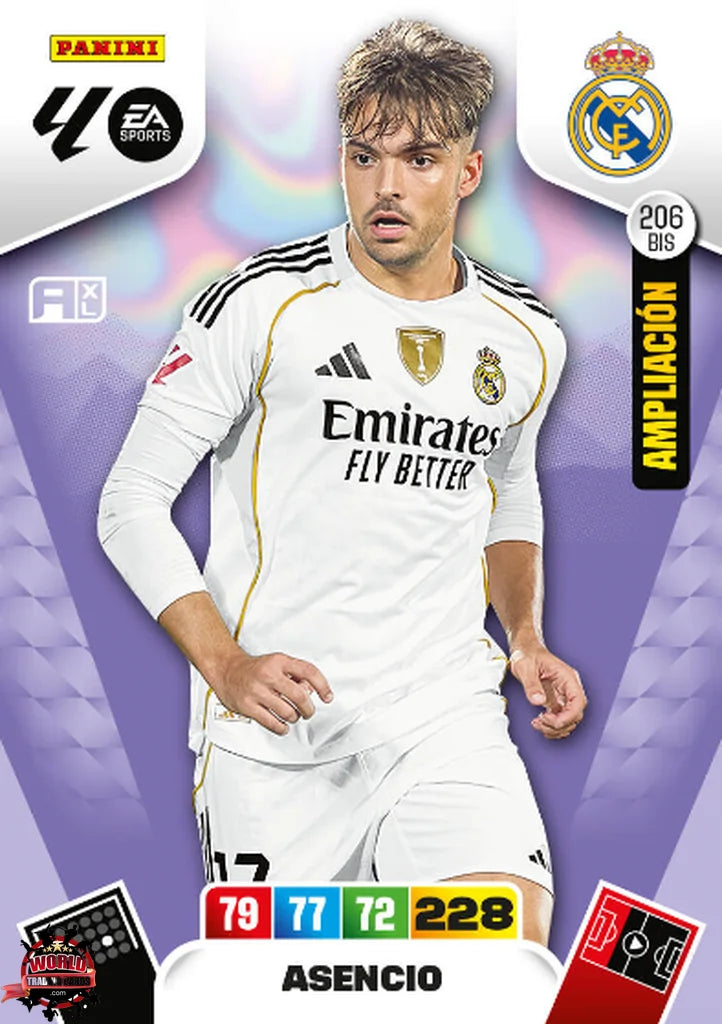 Asencio - Real Madrid - Panini Adrenalyn XL - 2025-2026 - 206Bis - Basico Ampliación LG