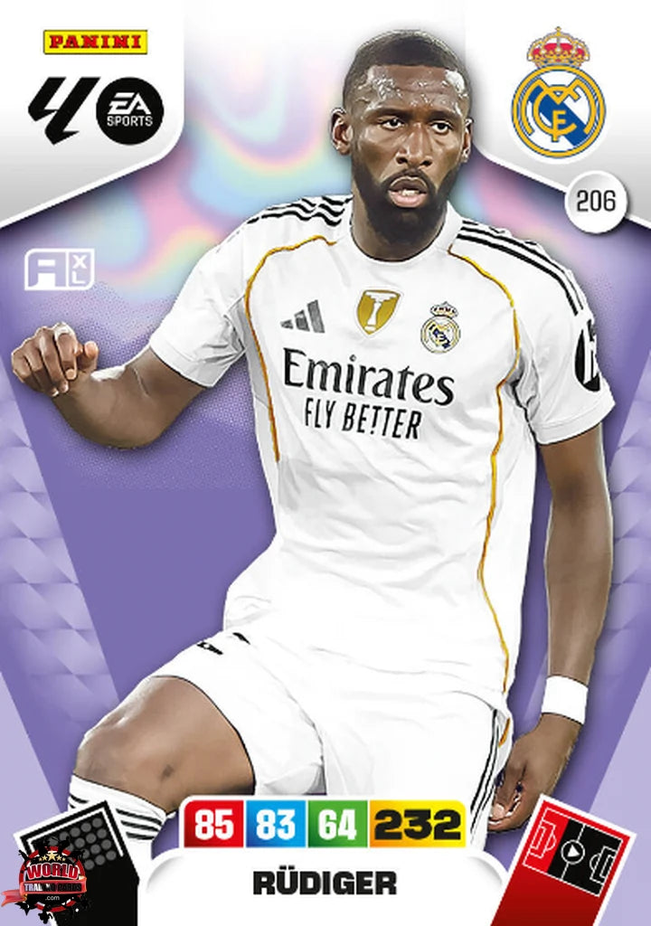 #206 | Adrenalyn XL | La Liga | 2025-2026 | Rüdiger | Real Madrid | Basico