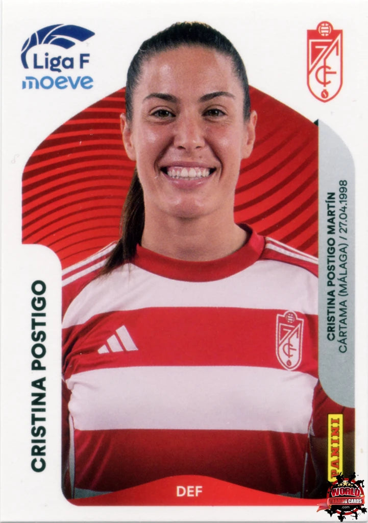 Cromo Trading Card Fútbol-Cristina Postigo-Granada CF-Panini Liga F Moeve 2025-2026-207-Basico