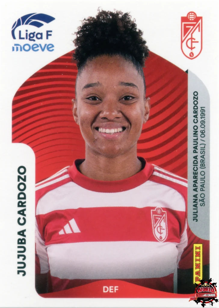 Cromo Trading Card Fútbol-Jujuba Cardozo-Granada CF-Panini Liga F Moeve 2025-2026-208-Basico
