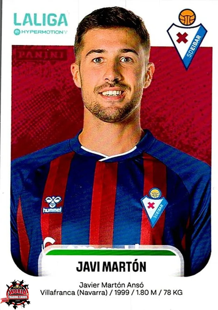 Cromo Trading Card Fútbol-Javi Martón-SD Eibar-Panini La Liga HypermotionV 2025-2026-209-Basico