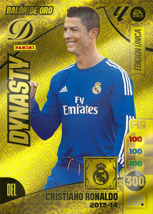 Panini Adrenalyn XL La Liga 2024/2025 - #DY/05 -Cristiano Ronaldo - 2013-14 - Real Madrid - Dynasty - Balón de Oro - Edición Única