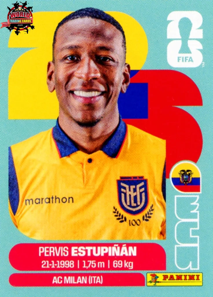 #ECU005 | Panini | Fifa World Cup Stickers | 2026 | Pervis Estupiñán | Ecuador | Base - International version