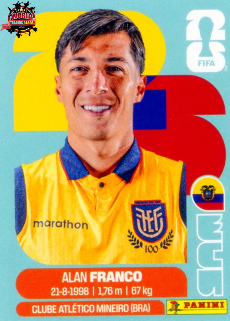 #ECU010 | Panini | Fifa World Cup Stickers | 2026 | Alan Franco | Ecuador | Base - International version
