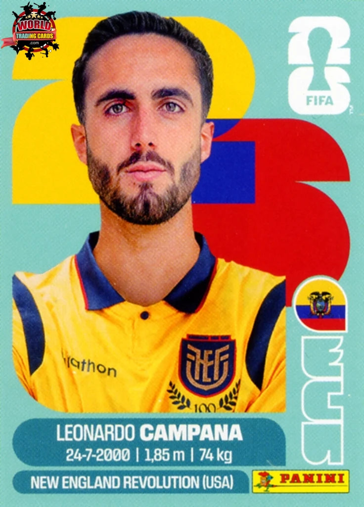 #ECU015 | Panini | Fifa World Cup Stickers | 2026 | Leonardo Campana | Ecuador | Base - International version