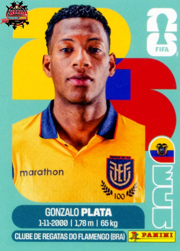 #ECU016 | Panini | Fifa World Cup Stickers | 2026 | Gonzalo Plata | Ecuador | Base - International version