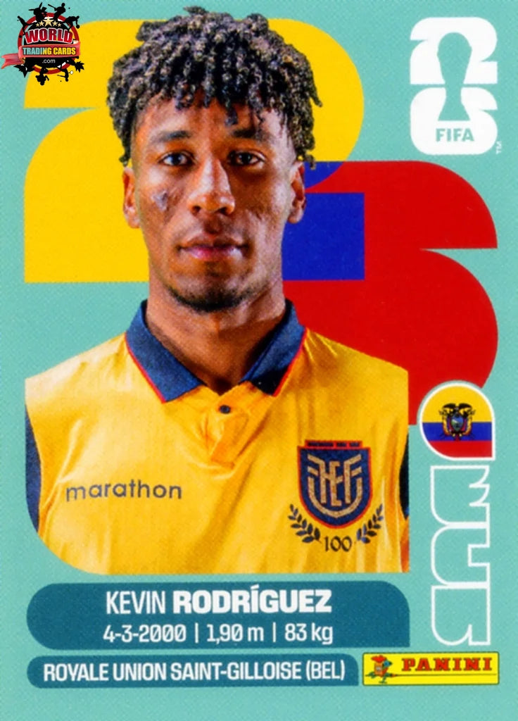 #ECU019 | Panini | Fifa World Cup Stickers | 2026 | Kevin Rodriguez | Ecuador | Base - International version