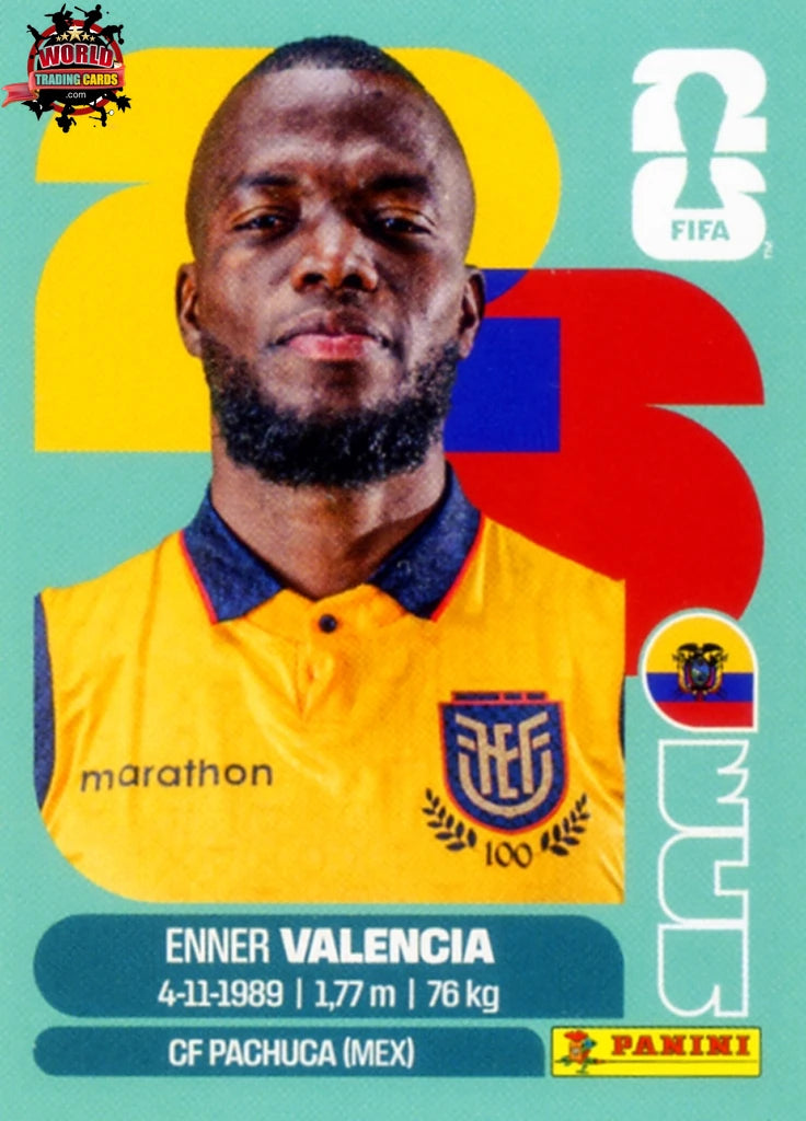 #ECU020 | Panini | Fifa World Cup Stickers | 2026 | Enner Valencia | Ecuador | Base - International version