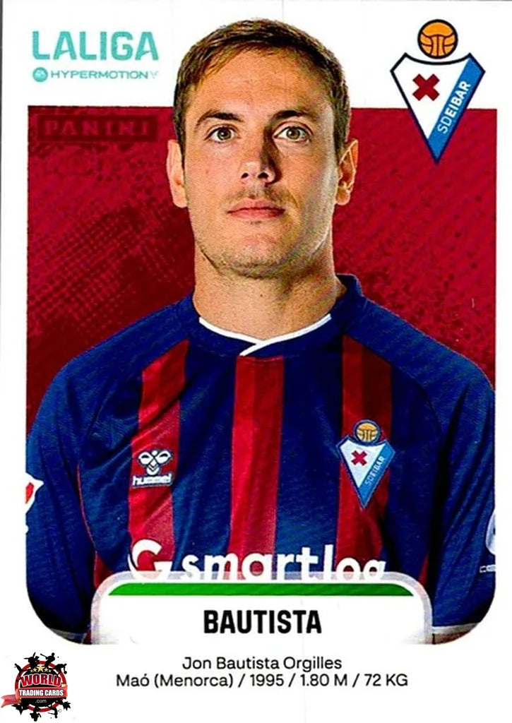 Cromo Trading Card Fútbol-Bautista -SD Eibar-Panini La Liga HypermotionV 2025-2026-210-Basico