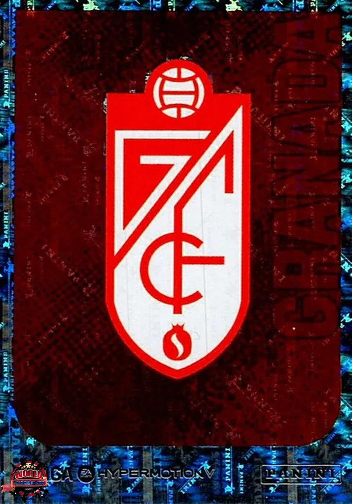 Cromo Trading Card Fútbol-Escudo-Granada CF-Panini La Liga HypermotionV 2025-2026-211-Brillante