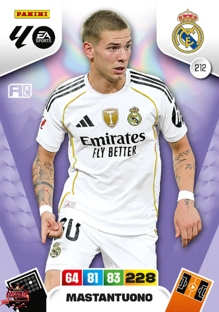 #212 | Adrenalyn XL | La Liga | 2025-2026 | Mastantuono | Real Madrid | Basico