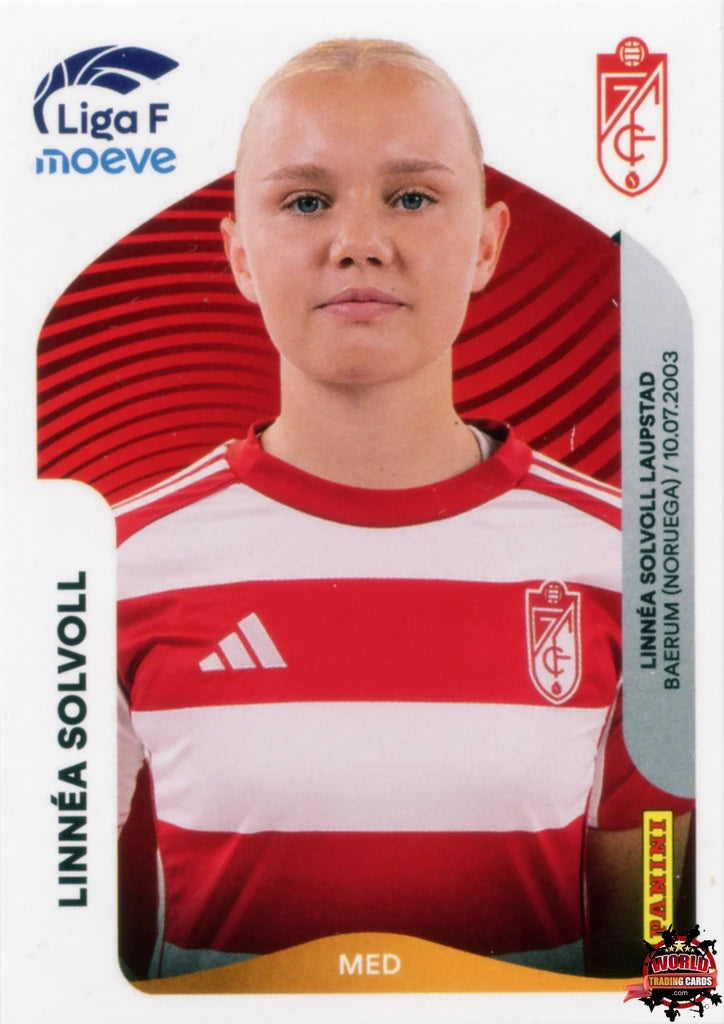 Cromo Trading Card Fútbol-Linnéa Solvoll-Granada CF-Panini Liga F Moeve 2025-2026-215-Basico