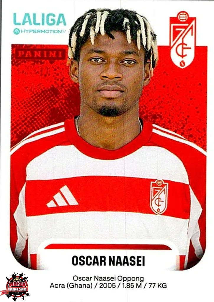 Cromo Trading Card Fútbol-Oscar Naasei-Granada CF-Panini La Liga HypermotionV 2025-2026-216B-Basico