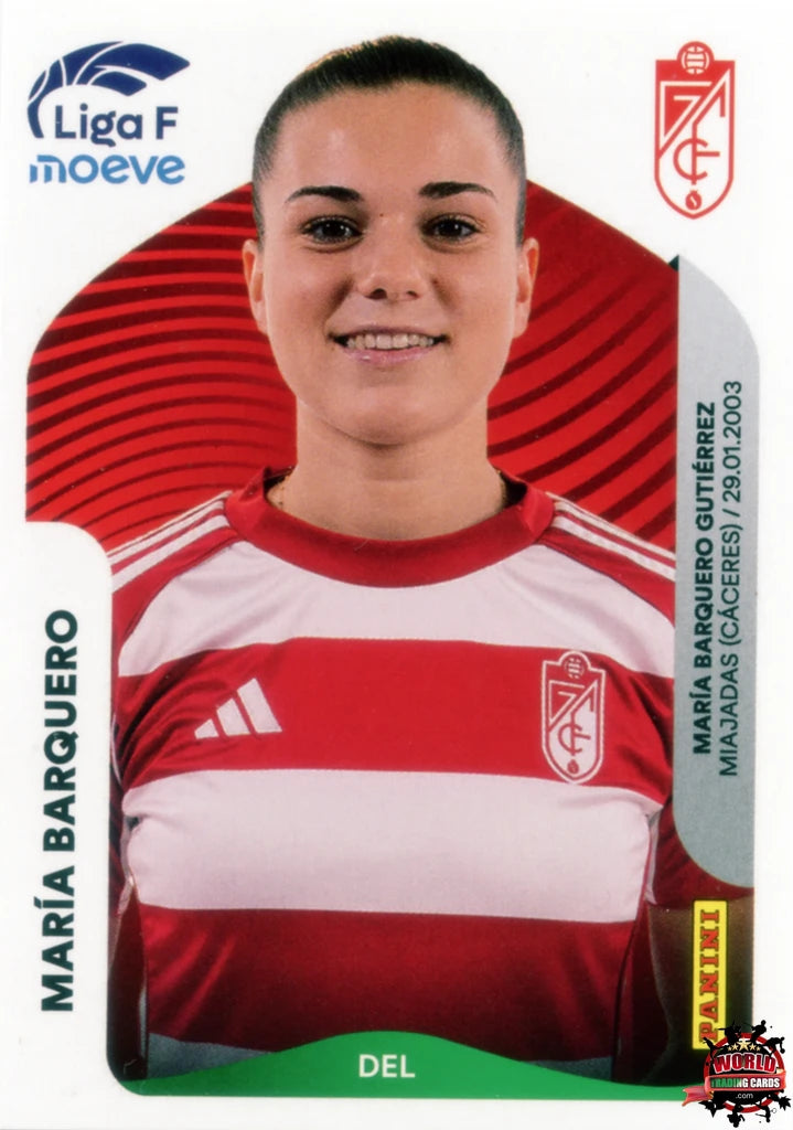 Cromo Trading Card Fútbol-María Barquero-Granada CF-Panini Liga F Moeve 2025-2026-219-Basico