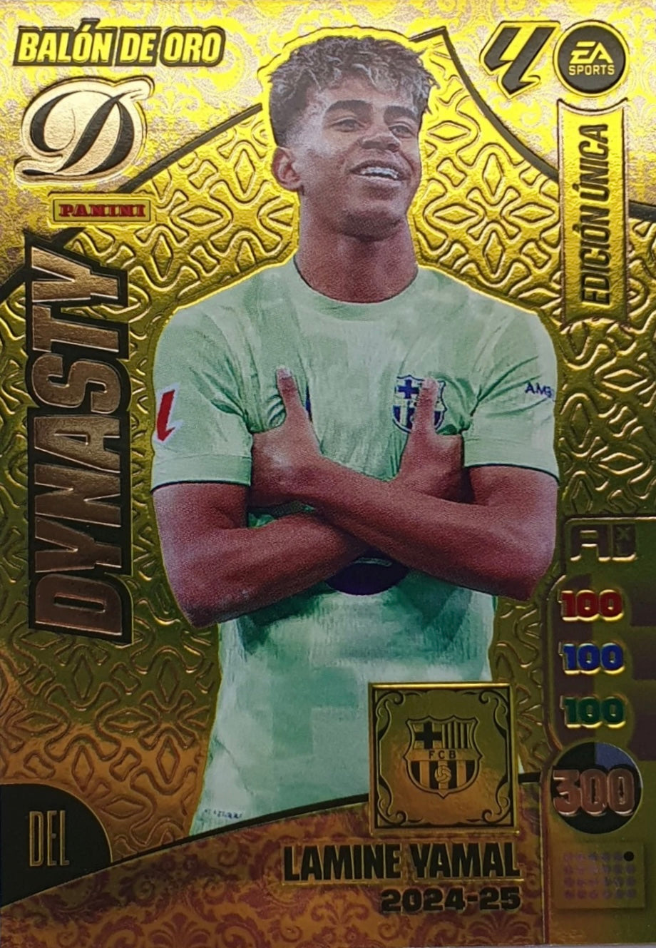 Panini Adrenalyn XL La Liga 2024/2025 - #DY/16 - Lamine Yamal - 2024-25 - FC Barcelona - Dynasty - Balón de Oro - Edición Única