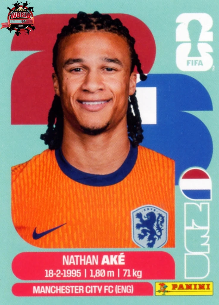 #NED007 | Panini | Fifa World Cup Stickers | 2026 | Nathan Aké | Netherlands | Base - International version