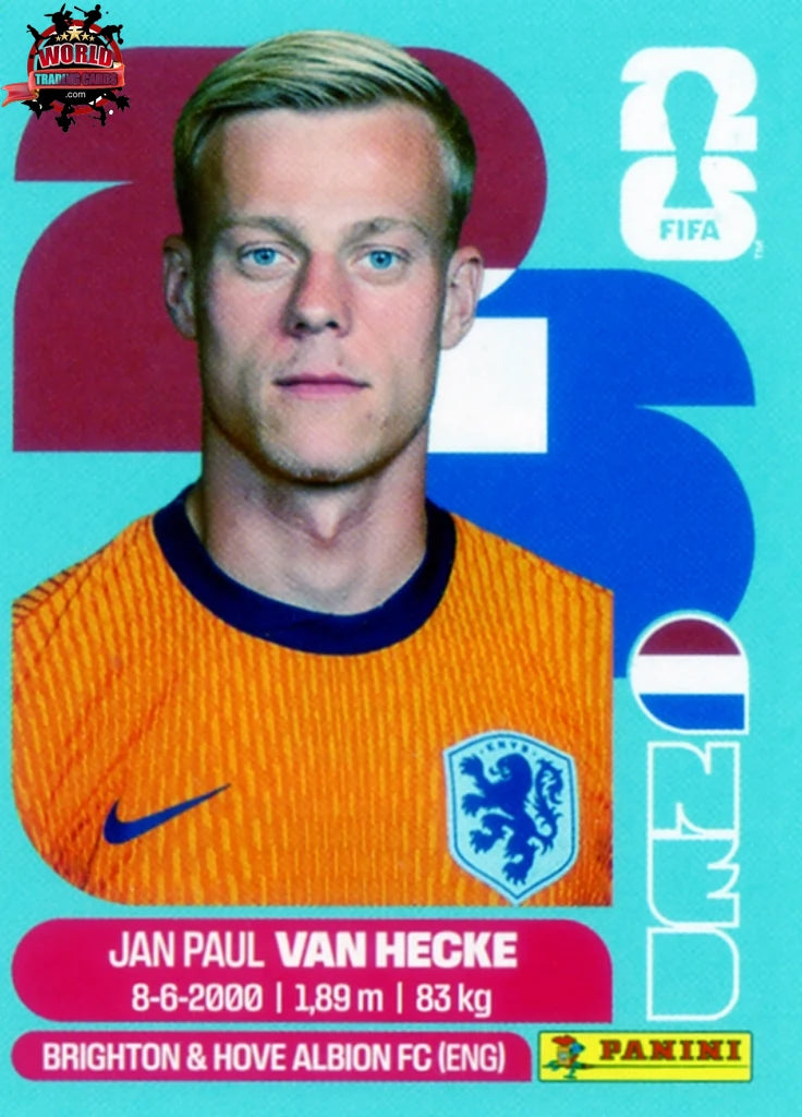 #NED009 | Panini | Fifa World Cup Stickers | 2026 | Jan Paul van Hecke | Netherlands | Base - International version