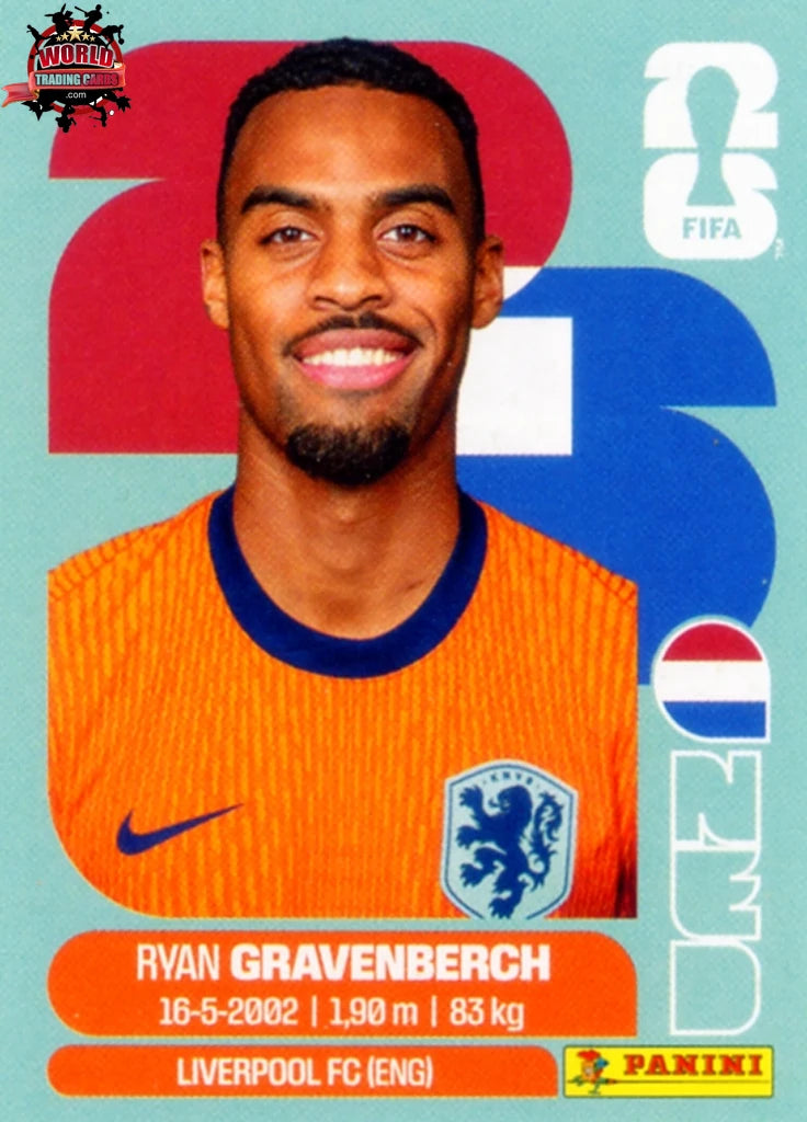 #NED011 | Panini | Fifa World Cup Stickers | 2026 | Ryan Gravenberch | Netherlands | Base - International version