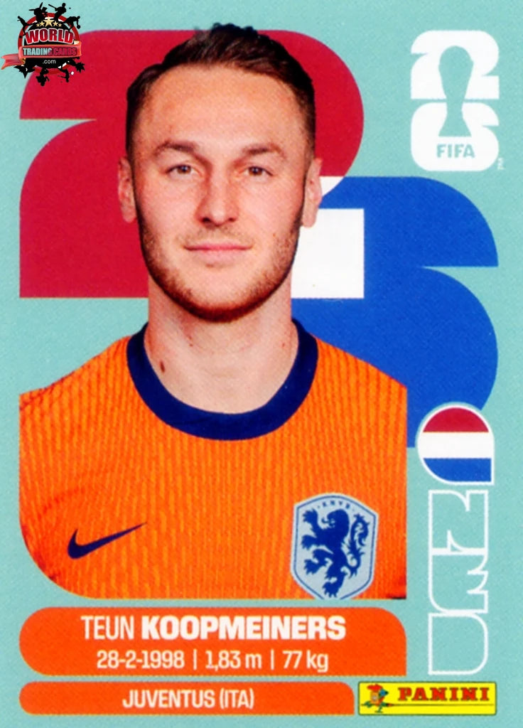 #NED012 | Panini | Fifa World Cup Stickers | 2026 | Teun Koopmeiners | Netherlands | Base - International version