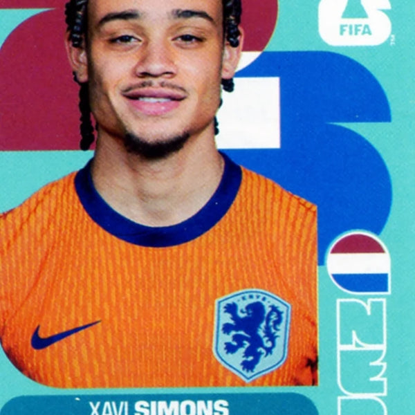Soccer Trading Card-Xavi Simons-Netherlands-Panini Fifa World Cup