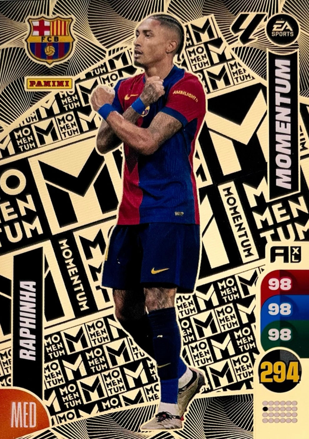 Panini Adrenalyn XL La Liga 2024/2025 - MOMENTUM - RAPHINHA - 1ª Edición, Cromo RAW