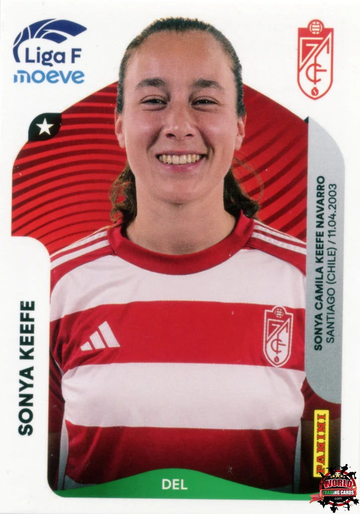 Cromo Trading Card Fútbol-Sonya Keefe-Granada CF-Panini Liga F Moeve 2025-2026-221-Basico