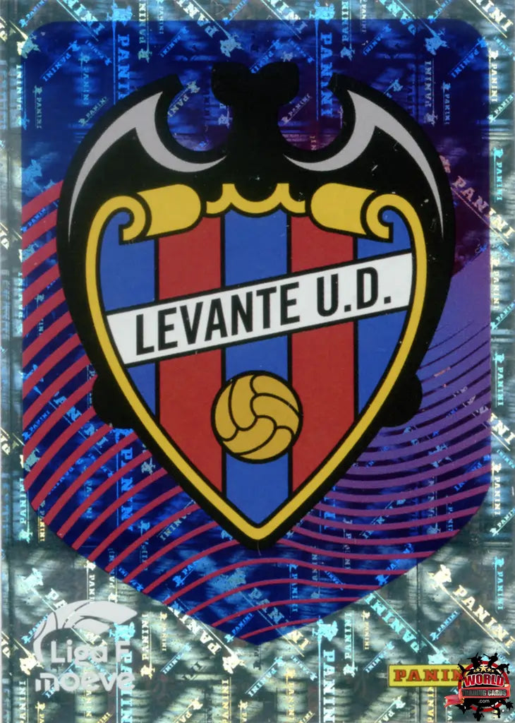 Cromo Trading Card Fútbol-Escudo Levante UD-Levante UD-Panini Liga F Moeve 2025-2026-222-Brillante
